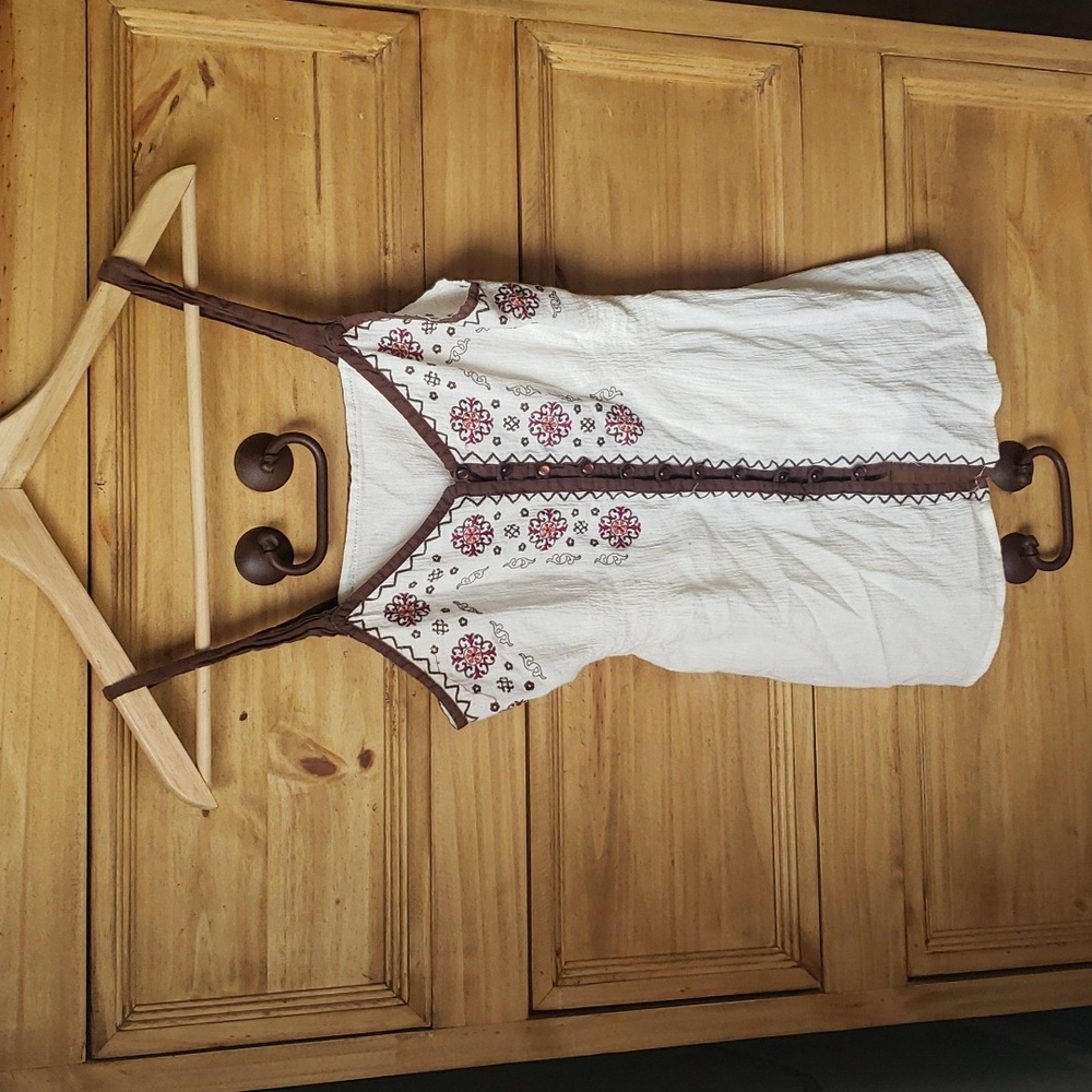 Stetson 100% Cotton Gauze Embroidered Tank Top Medium